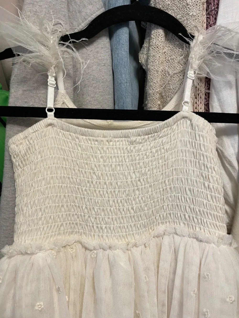 Noralee flower girl tulle ivory dress size 6 - Picture 5 of 7